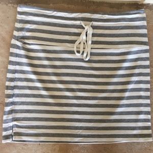 Akini Activewear Stripe Skirt Swimsuit Cover-up